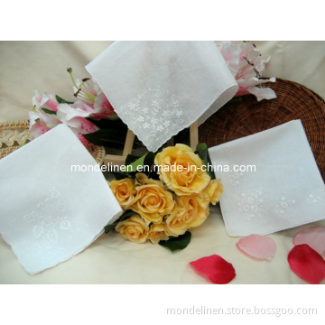 Lady's Linen Embroidered Handkerchief (LH-02)